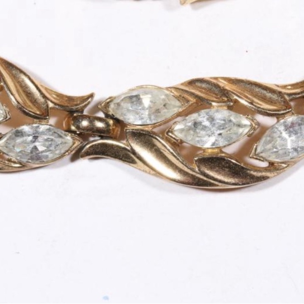 Twisted Gold and Silver Necklace and Earrings Set - Picture 4 of 7
